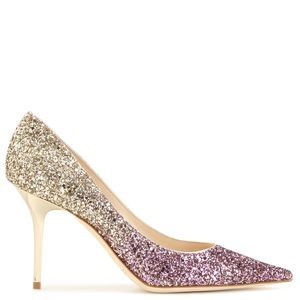 New Jimmy Choo Agnes Glitter gradient ombré heel